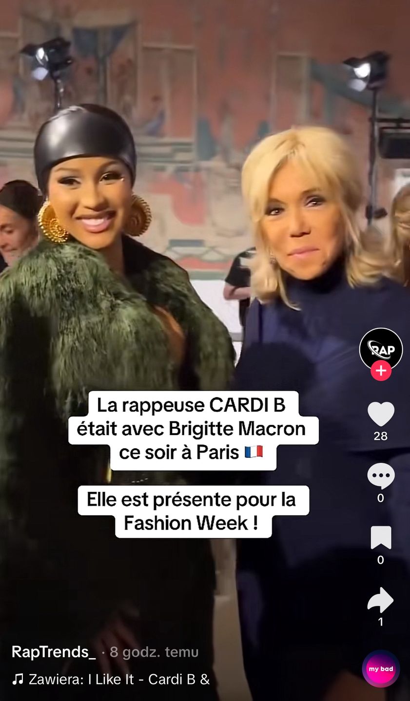Brigitte Macron na pokazie Balmain