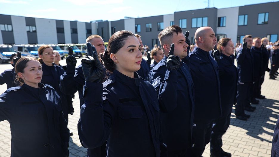 Ślubowanie nowych policjantów w Krakowie