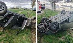 Kierowca Audi wypadł z drogi. Miał ponad 5,7 promila alkoholu