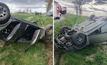 Kierowca Audi wypadł z drogi. Miał ponad 5,7 promila alkoholu