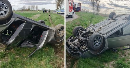 Kierowca Audi wypadł z drogi. Miał ponad 5,7 promila alkoholu