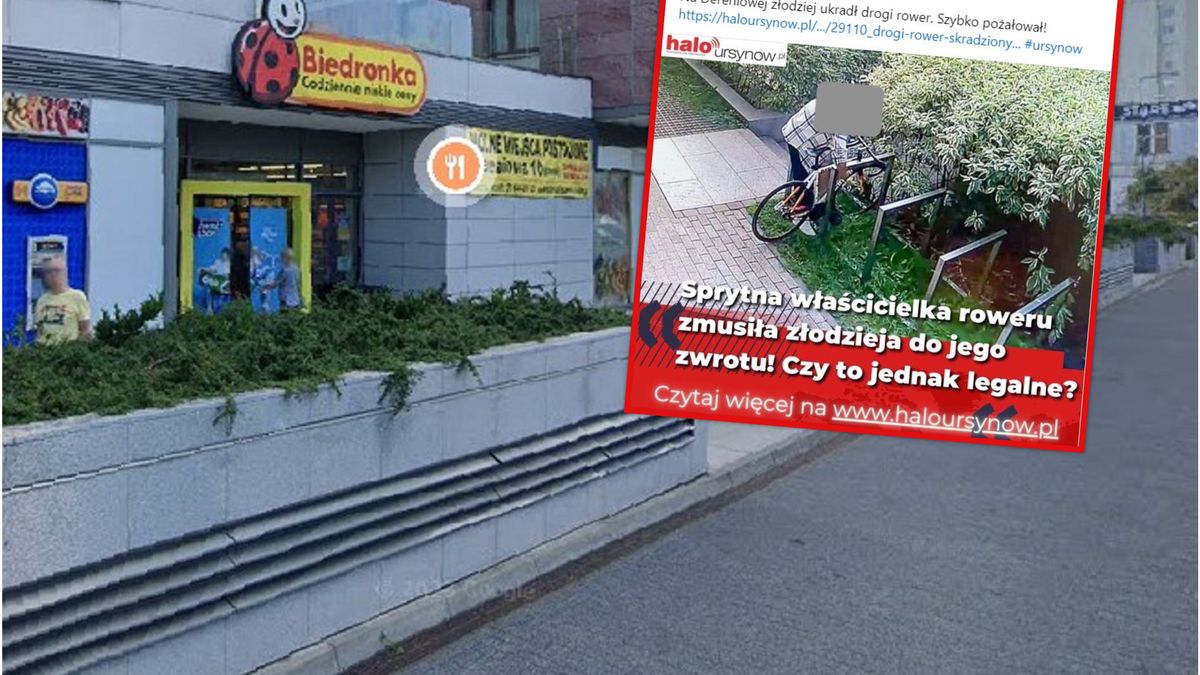 Spod Biedronki na Ursynowie skradziono rower.