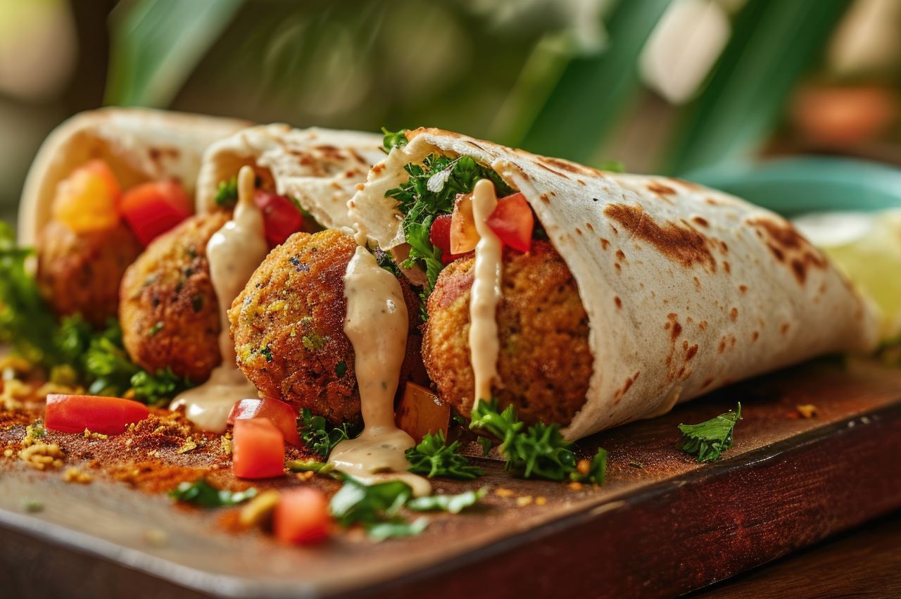 Na kolację przygotowuję te wrapy. Z domowym falafelem smakują jak marzenie