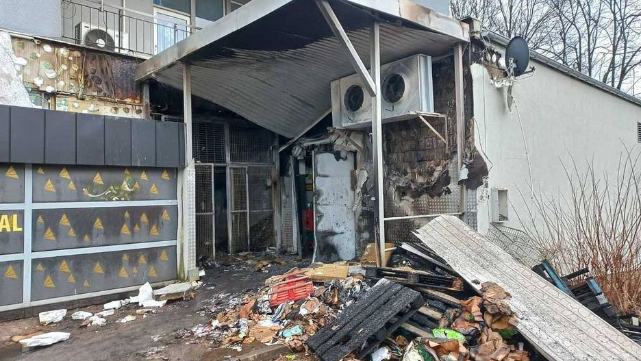 Pożar marketu w Częstochowie