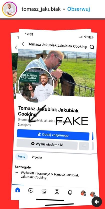 Tomasz Jakubiak na Instagramie