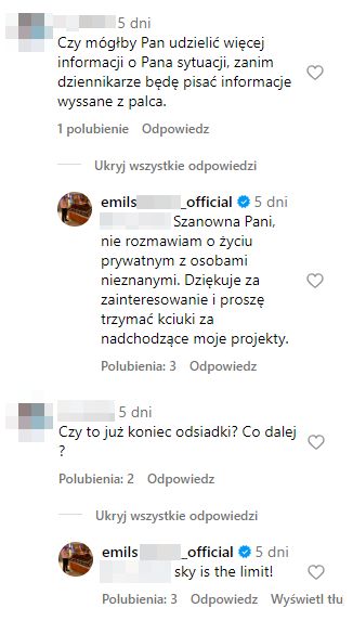 Komentarze na profilu Emila S.