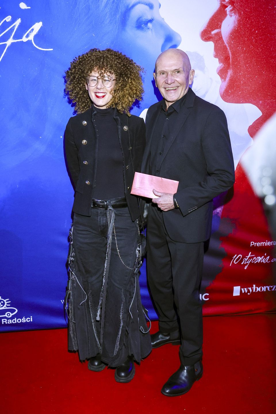 Premiera spektaklu "Degustacja". Marek Siudym z partnerką