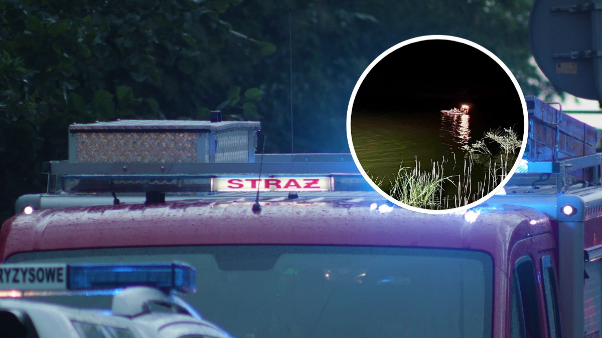 Samochód wpadł do zbiornika wodnego