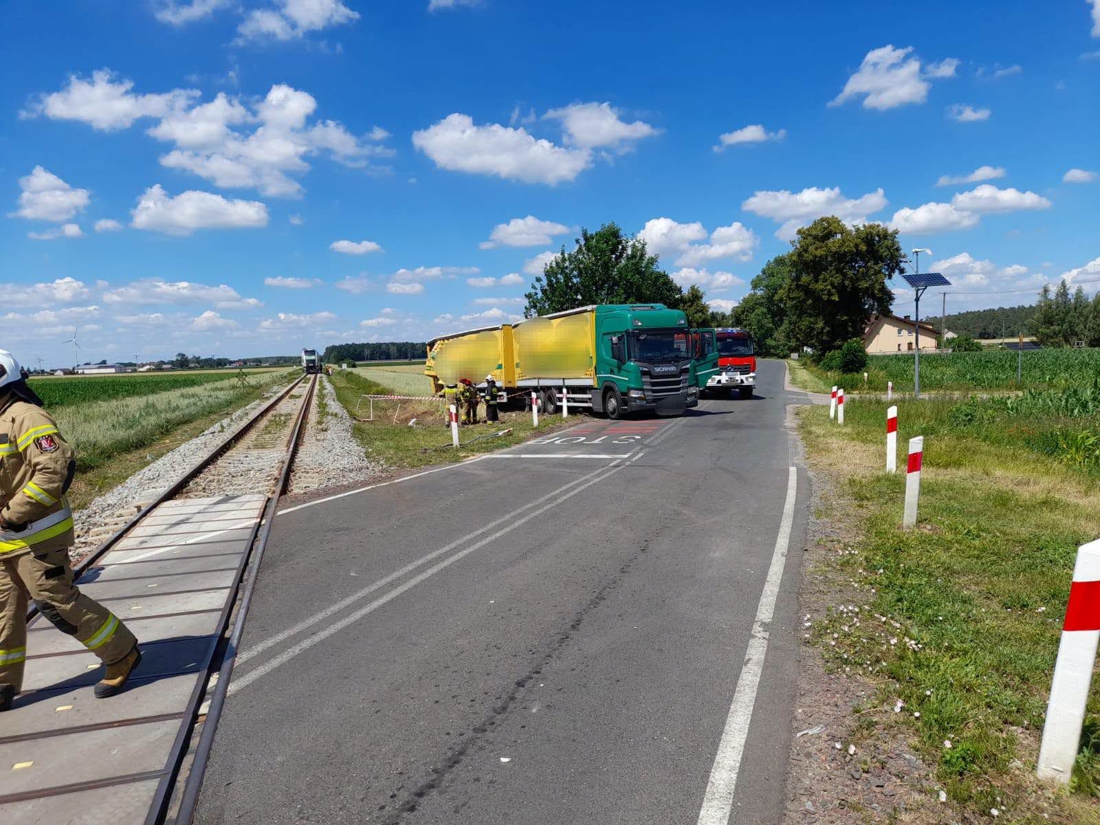 Zdarzenie na przejeździe kolejowym 