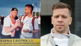 Skandaliczne zachowanie kibica w TVN24. Mężczyzna wtargnął przed kamerę i OBRZUCIŁ BLUZGAMI Szczęsnego. Oberwał też sam reporter