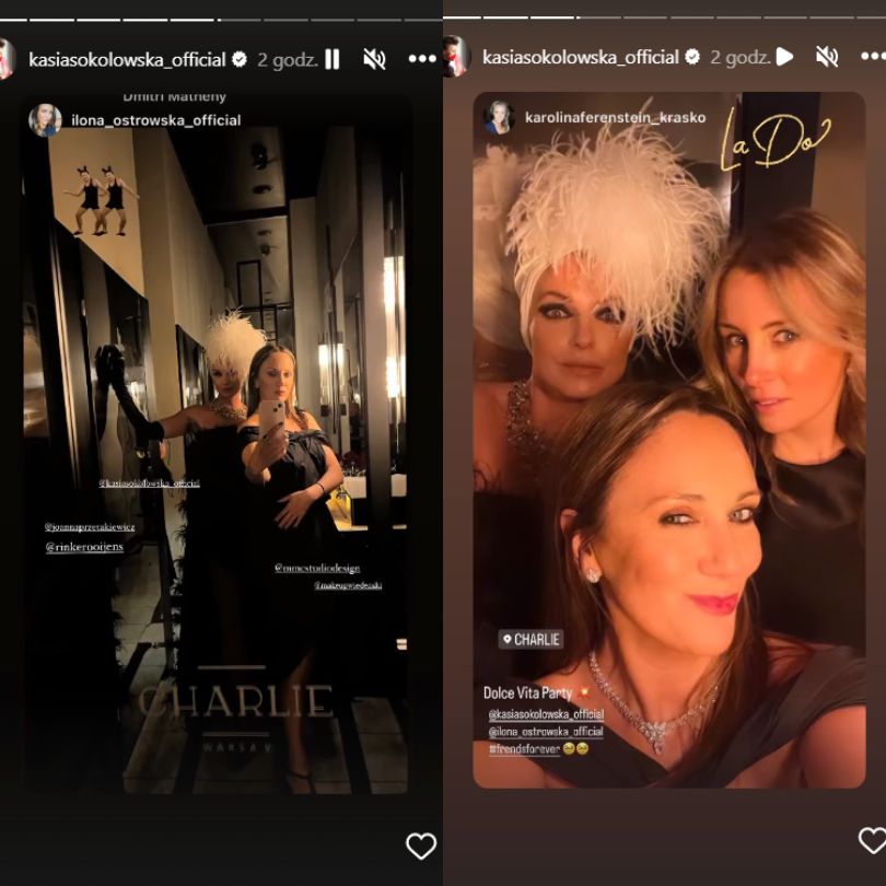 Katarzyna Sokołowska pokazała zdjęcia z imprezy Joanny Przetakiewicz. Tak bawiła się z partnerem
