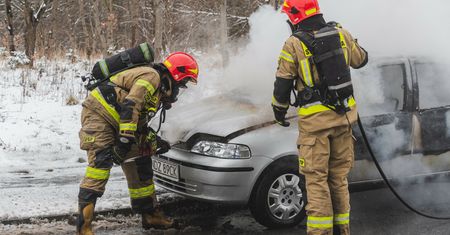 ​Tragedia w Koszalinie. W spalonym aucie znaleziono zwłoki