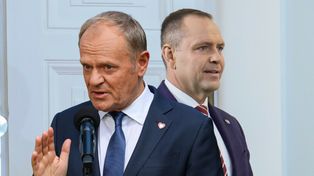 Jedno słowo. Tak Tusk komentuje wizytę Nawrockiego w USA