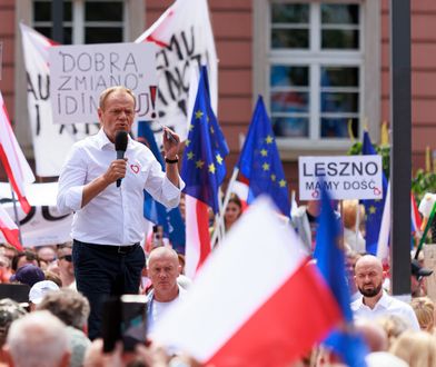 "Ani słowa" Kaczyńskiego o sytuacji w Rosji. Tusk uderza w prezesa PiS we Wrocławiu