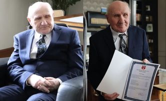 Najstarszy maturzysta w Polsce otrzymał Honorowe Świadectwo Dojrzałości od prezydenta Kalisza: "Stanowi Pan inspirację dla innych"