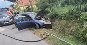 Nietrzeźwy kierujący wjechał w betonowy przepust