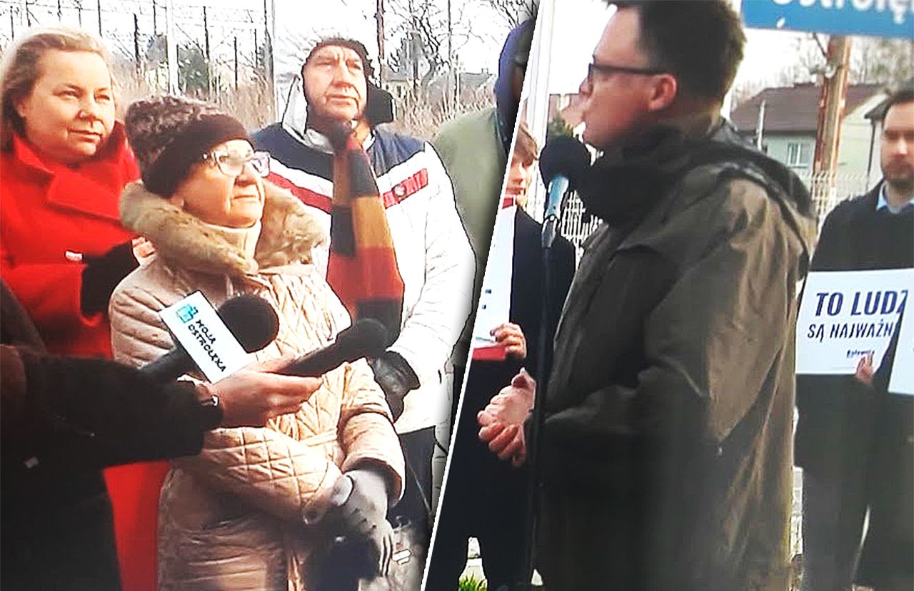 Seniorka przyszła na spotkanie. Zaczęła ostro dyskutować z Hołownią