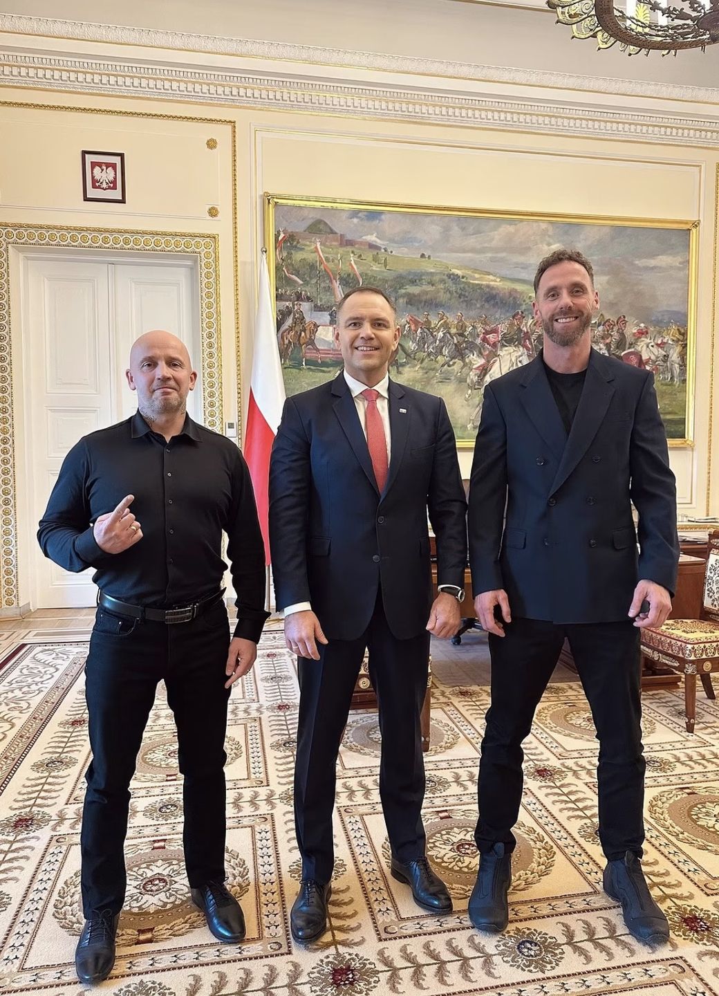 Peja na spotkaniu z Karolem Nawrockim