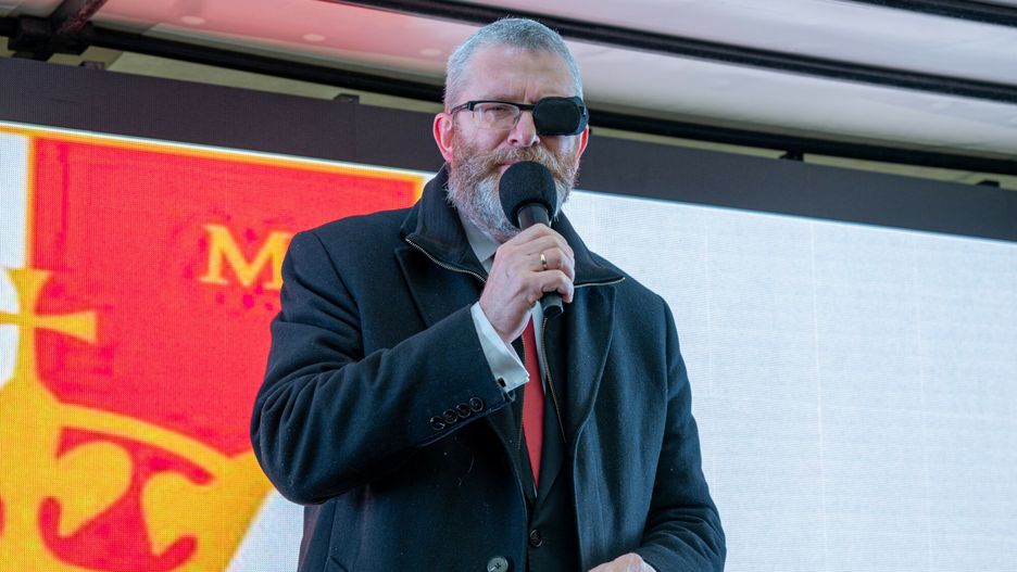 Marsz Polska za Pokojem w Lublinie
16.11.2025 Lublin Manifestacja Polska za Pokojem organizowana przez Konfederacje Korony Polskiej Grzegorza Brauna N/z europosel Grzegorz Braun Fot. Michal Janek /REPORTER
Michal Janek/REPORTER