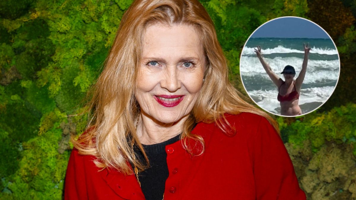 Grażyna Szapołowska pokazała się na plaży w stroju kąpielowym