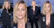 Anja Rubik w czarnym garniturze w Cannes