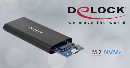 Obudowa Delock. SSD M.2 NVMe PCIe - szybko i bez rozkręcania PC