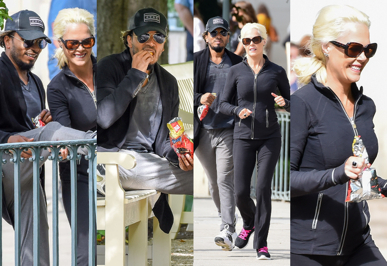 Jogging Iwony Burnat i Reggiego Benjamina z "Żon Hollywood"