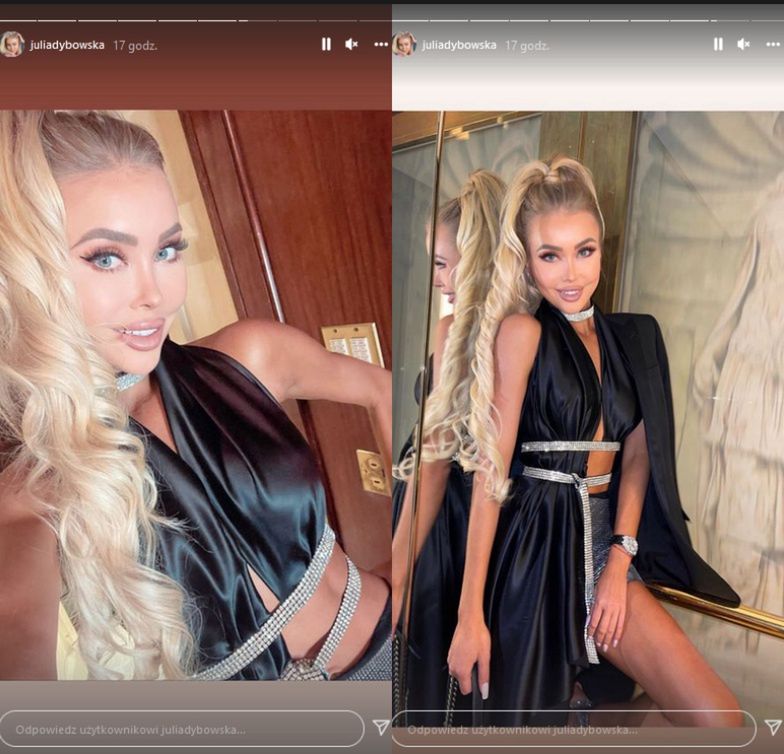Wystrojona Julia Dybowska celebruje piątek