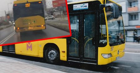 Katowice. Czarne kłęby dymu za elektrycznym autobusem. "Kopci jak diesel"