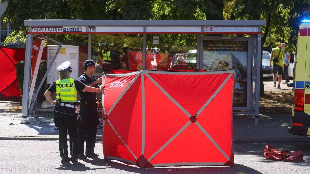 Wypadek na Woronicza w Warszawie.