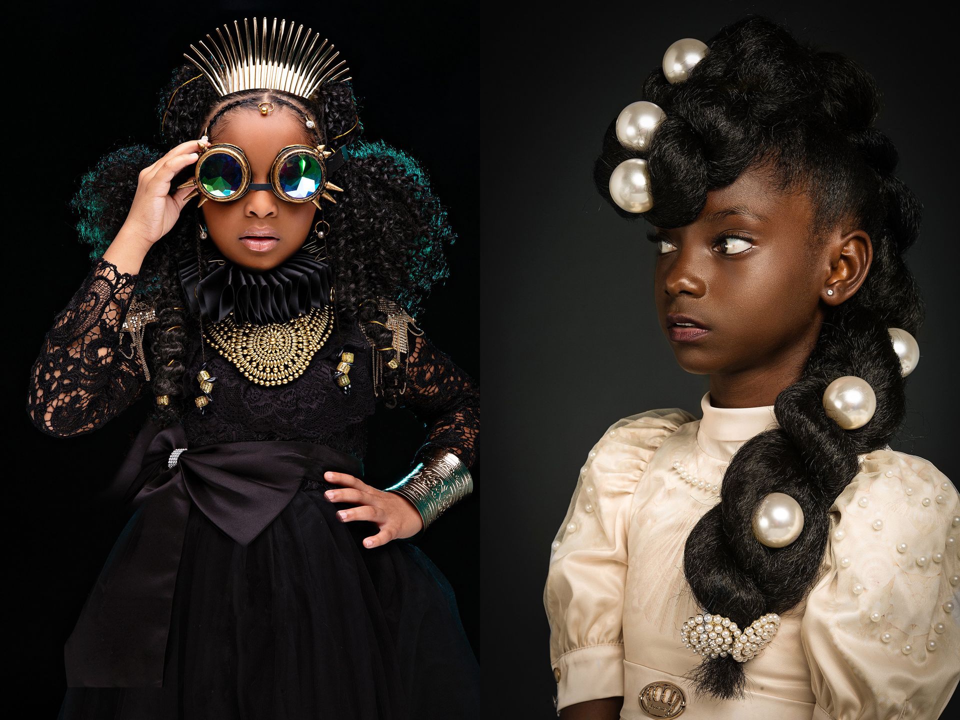 Dzieci, które na głowie mają sztukę. Portrety high-fashion w hołdzie afro 3