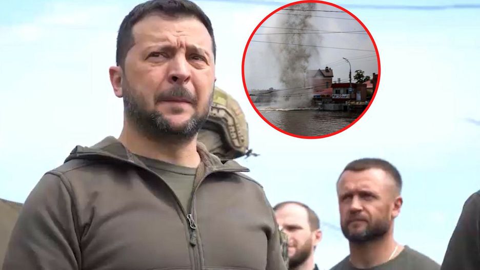 Rosjanie zbombardowali Chersoń tuż po tym, jak był tam Zełenski