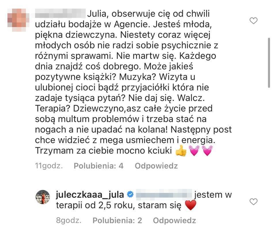 Julia Wróblewska opowiada o swojej terapii