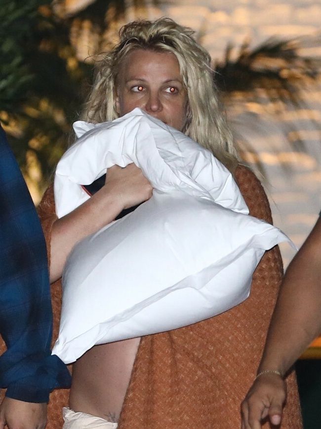 Britney Spears after a brawl in a hotel in Los Angeles