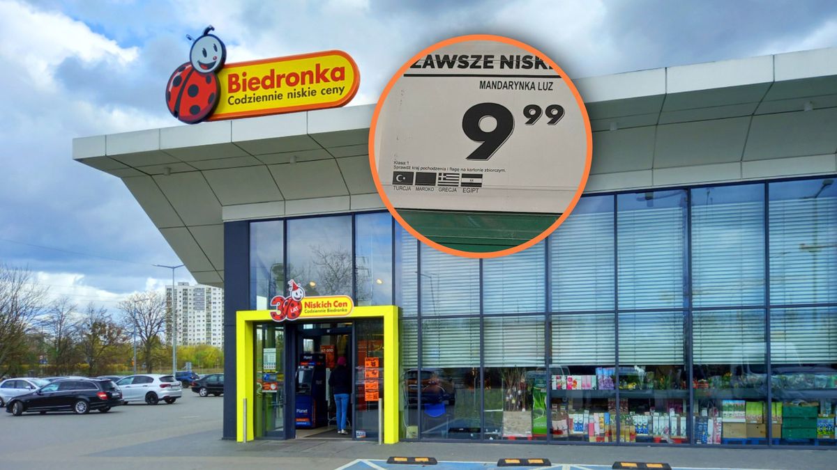 Flagi przy owocach i warzywach w Kauflandzie i Biedronce