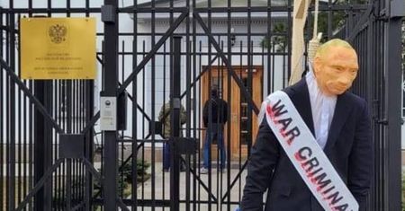 Protest w Norwegii przeciwko Putinowi