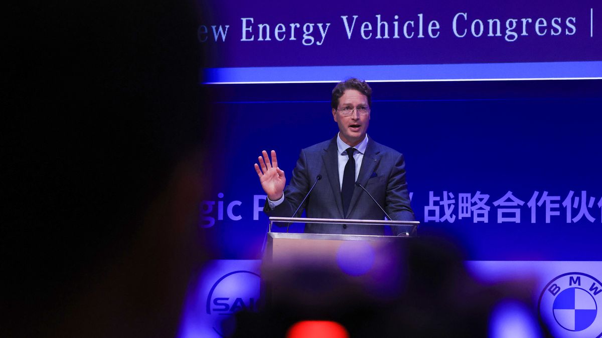 Ola Kallenius, chief executive officer of Mercedes-Benz Group AG, during the New World Energy Vehicle Congress (WNEVC) on day two of the Munich Motor Show (IAA) in Munich, Germany, on Wednesday, Sept. 6, 2023. Europe's automakers are showing off their latest battery-powered vehicles at the IAA Mobility car show this week as they try to challenge Tesla Inc. and fend off growing competition from China. Photographer: Krisztian Bocsi/Bloomberg via Getty Images