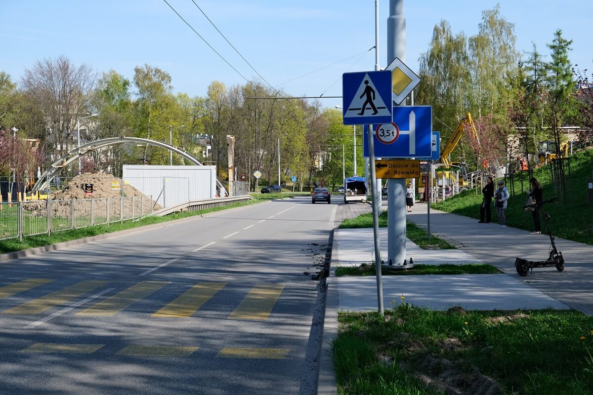 Tymczasowe przejście dla pieszych na ul. Filaretów