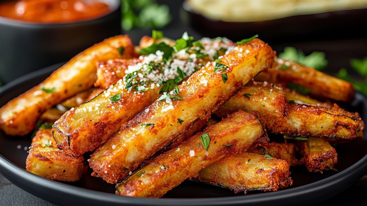 Panierowane frytki z cukinii