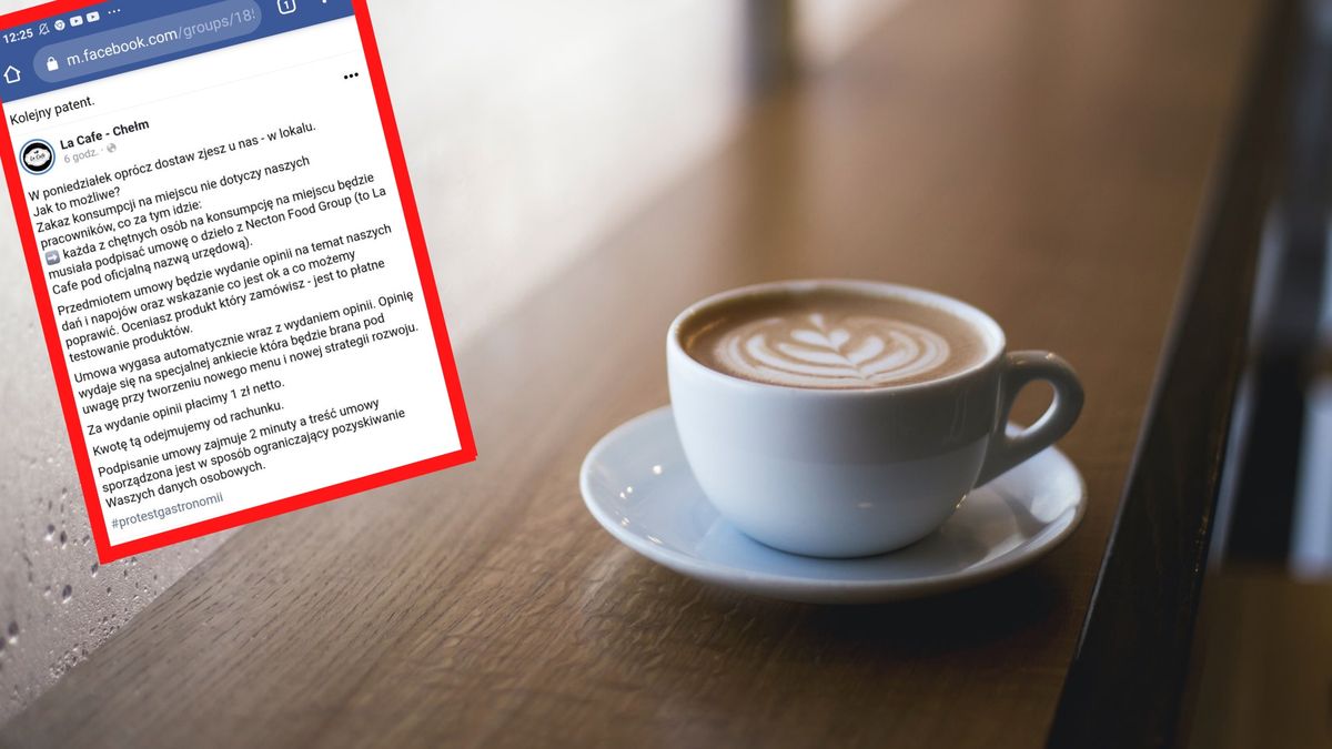 Kawiarnia chciała płacić swoim klientom za napisanie opinii