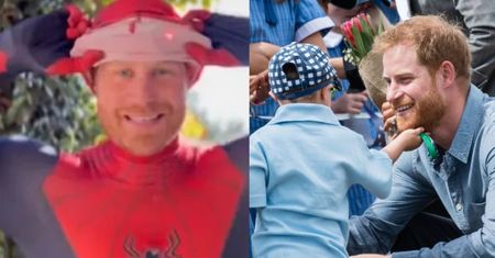 Książę Harry przebrał się za SPIDER-MANA, żeby pocieszyć na święta... osierocone dzieci. "Idźcie i bawcie się dobrze"