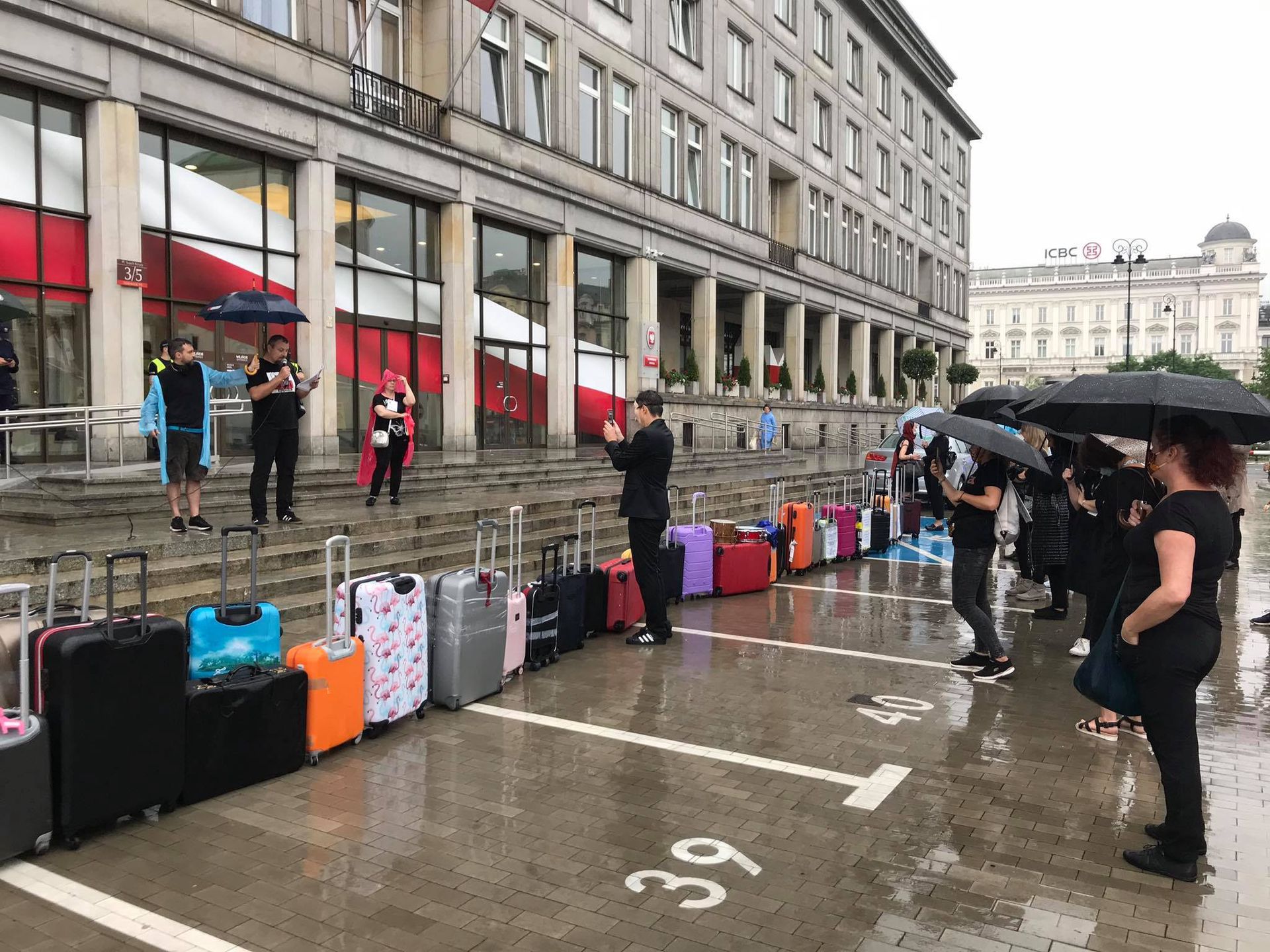 Protest branży turystycznej w Warszawie