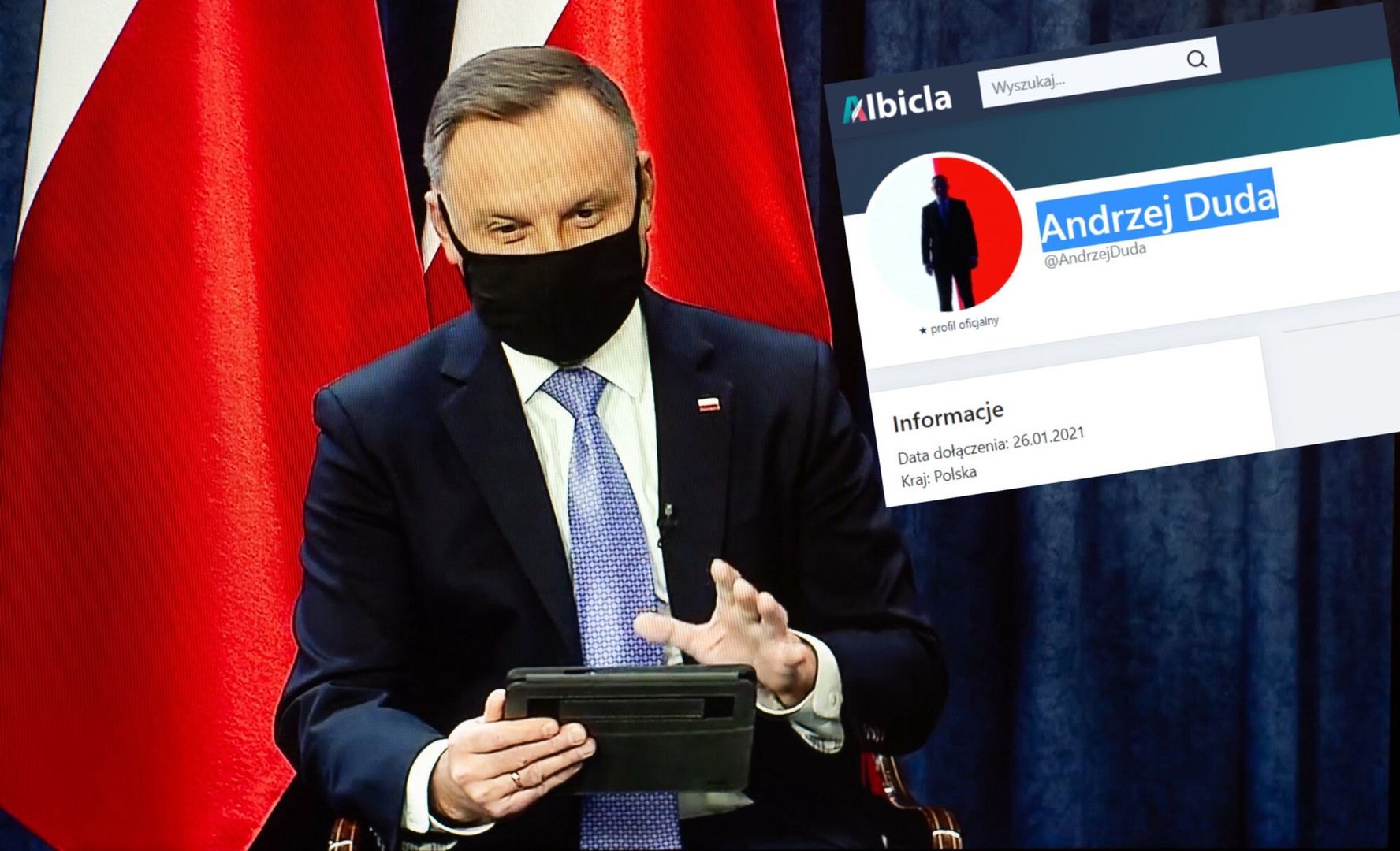 Andrzej Duda ma nowe konto. Dołączył do użytkowników Albicla