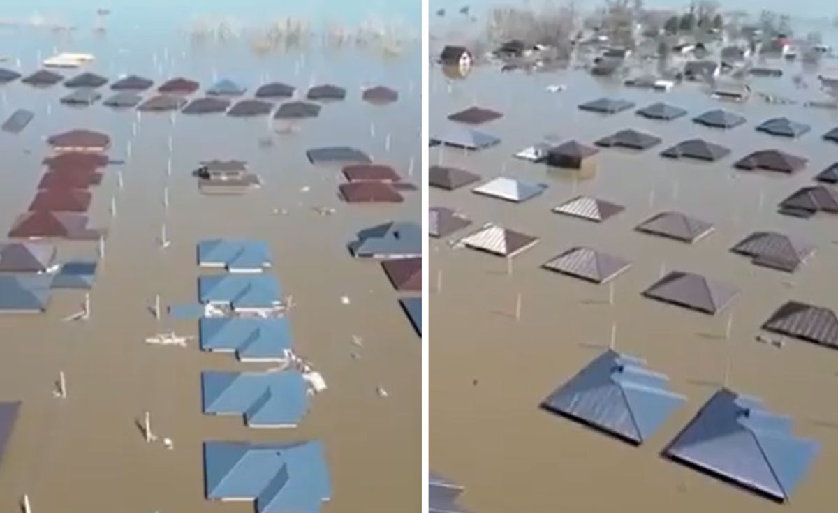  Ogromna powódź w Rosji. Woda zalewa domy. W sieci krąży nagranie