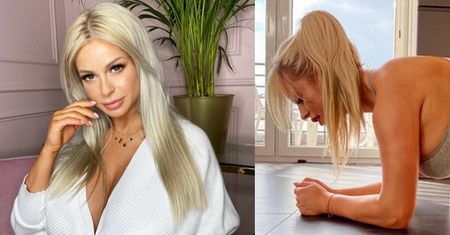 Paula Tumala robi "deskę" nad butelkami z mlekiem: "Wiem, że za wcześnie na takie ćwiczenia, ale chcę zmobilizować mamuśki do tego, by pokochały siebie" (FOTO)