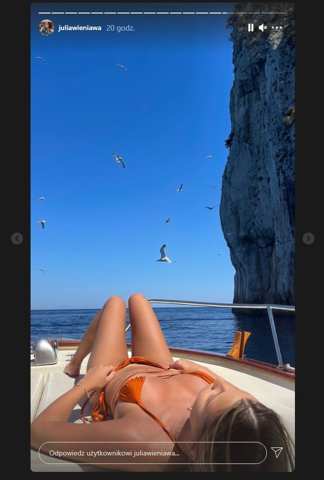 Julia Wieniawa na wakacjach