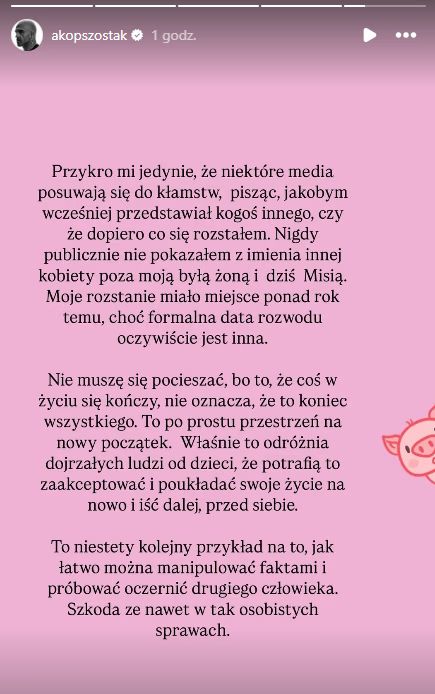 Oświadczenie Akopa Szostaka