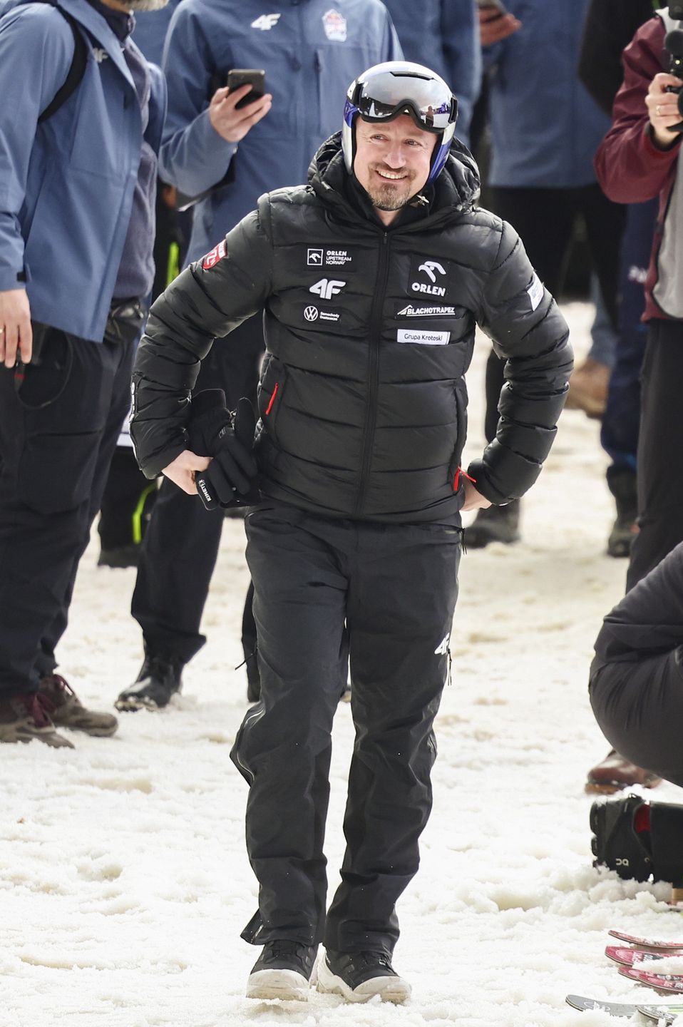 Adam Małysz na skokach narciarskich.