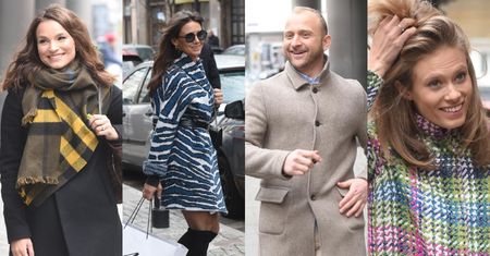 Gwiazdy walczą z chłodem pod studiem "Dzień Dobry TVN": Rusin, Starmach, Pietrucha, Szyc (ZDJĘCIA)