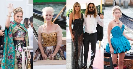Gwiazdy na pokazie Dolce & Gabbana: Jennifer Lopez, Helen Mirren, Heidi Klum z debiutującą na wybiegu córką... (ZDJĘCIA)